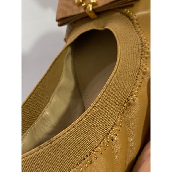 Tory Burch Jolie Ballet Flats – Royal Tan Nappa Leather, Women’s Size 5.5M - Picture 8 of 8